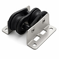Umlenkrolle 28 mm aus Edelstahl mit versetzten Rädern