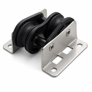 Reverse katrol 28 mm RVS met versprongen wielen