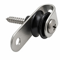 Edelstahl Blockseilrolle mit Lippe