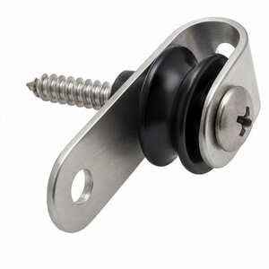 Edelstahl Blockseilrolle mit Lippe