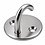Stainless steel eye plate with hook - A4 quality - double hole