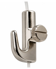 Metall-Bilderhaken mit Stellschraube für präzise Höhenverstellung an Galeriesystemen