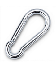 Karabijnhaak 4x40 mm Verzinkt Staal – Compacte Veerhaak voor Touw, Ketting en Staalkabel