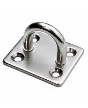 Oogplaat vierkant RVS 10mm – 60x50mm, plaatdikte 3mm