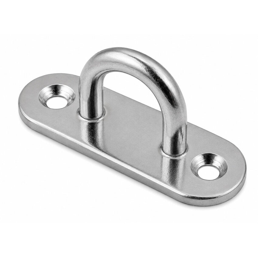 Rvs Oogplaat langwerpig 5x45mm