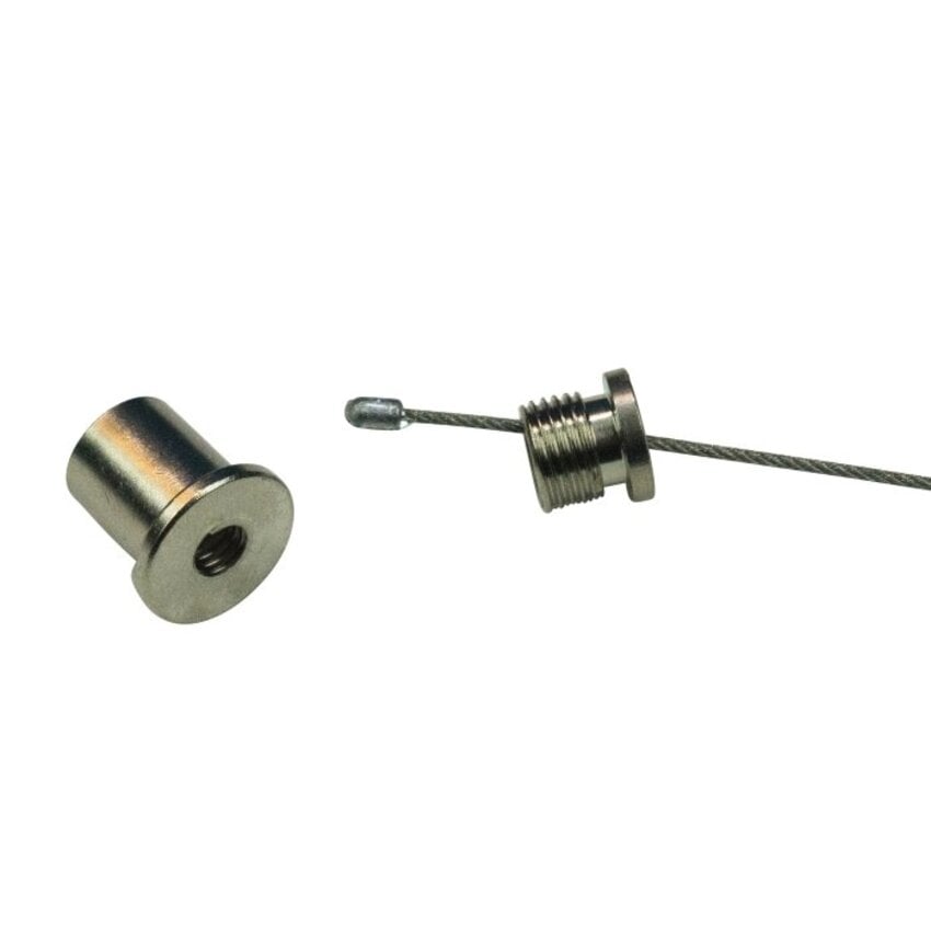 Steel cable suspension system with loop and ceiling mount 100 cm