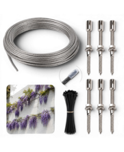 Blauwe Regen Wisteria geleiden Klimhulp kruisschroef Rvs Trellis 4mm Pakket
