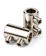Draadstop 1 en 1.5mm  messing verchroomd met dubbele inbusbout