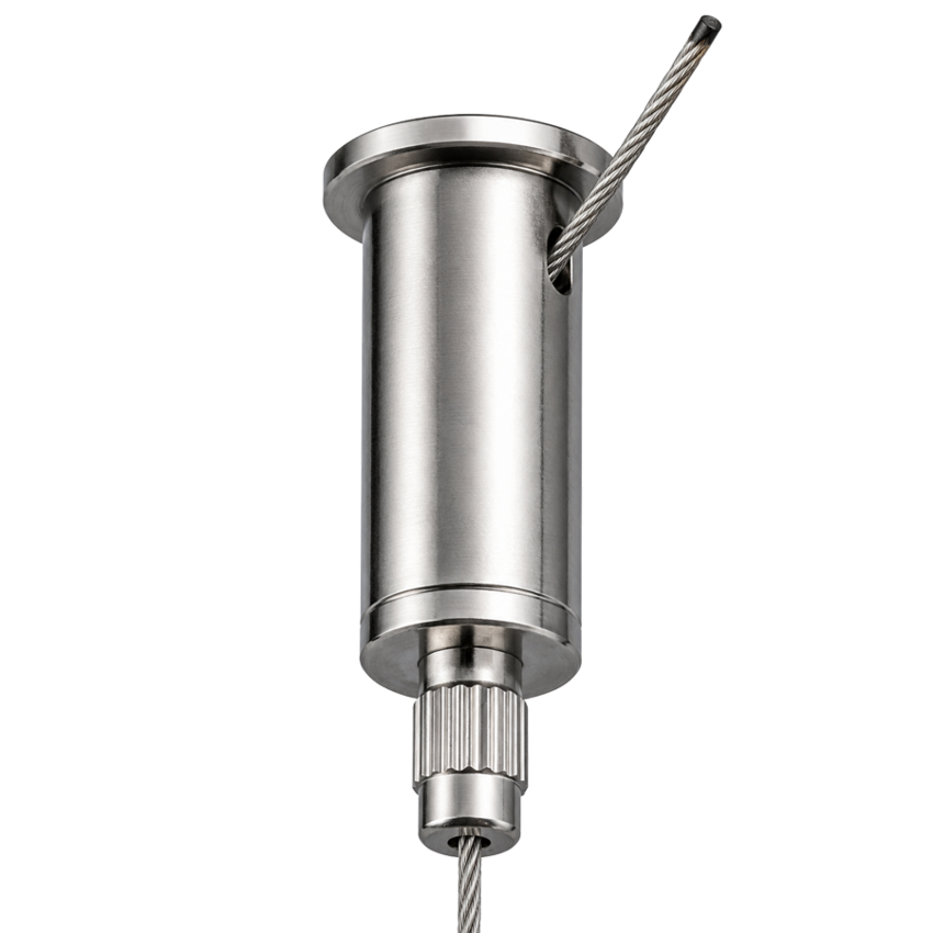 Ceiling Cable Gripper with Side Exit and Extra Safety Lock – Self-Gripping Cable Holder for Suspension Systems, Signage, Lighting and Displays