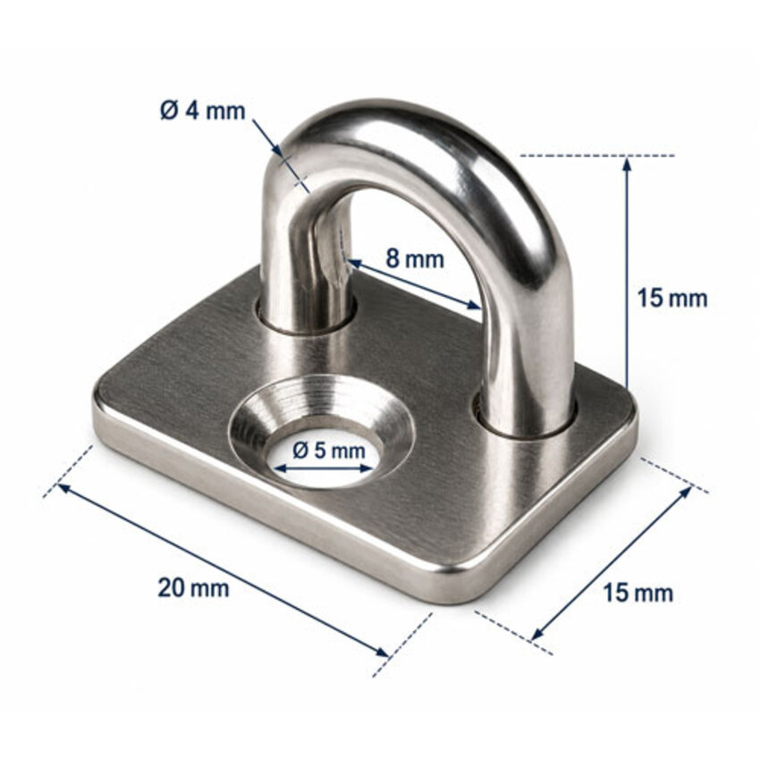 Eye Plate 4 mm Stainless Steel 304