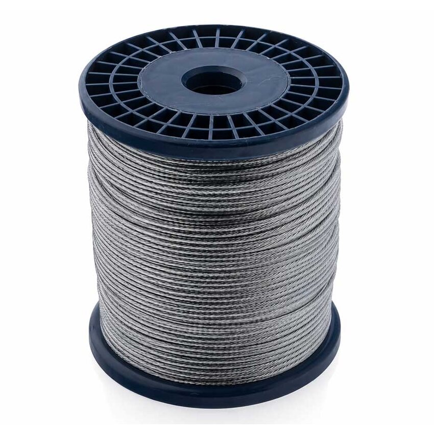 PVC-ummanteltes Stahlseil auf Spule, 1-2mm 100meter