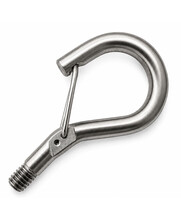Rvs Aisi304 schroefhaak met verende clip  en schroefdraad M6