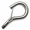 Rvs Aisi304 schroefhaak met verende clip  en schroefdraad M6