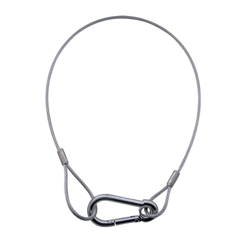 8 stuks Safetykabel 50 cm met karabijnhaak voor verlichting en truss