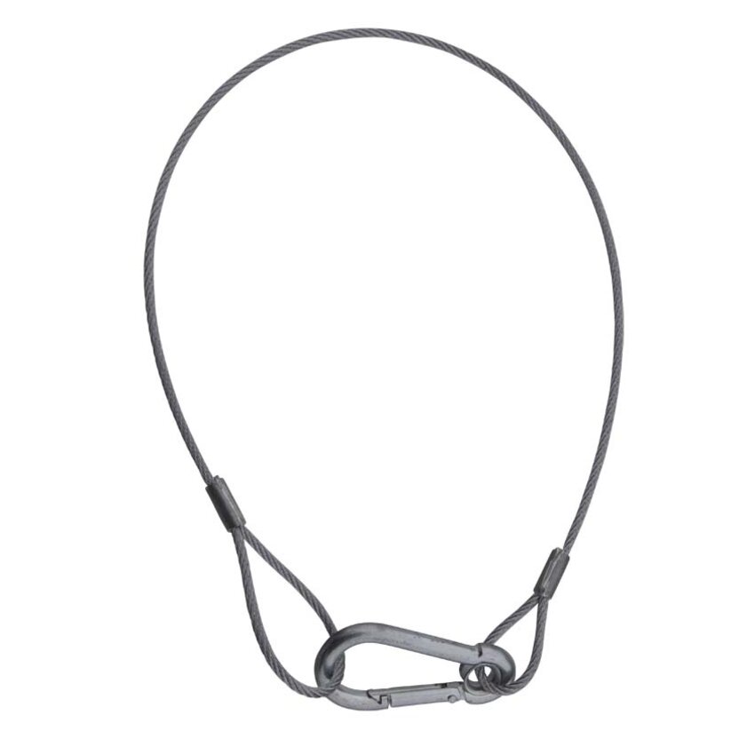 8 Stück Safetykabel 50 cm mit Karabinerhaken für Beleuchtung und Traverse