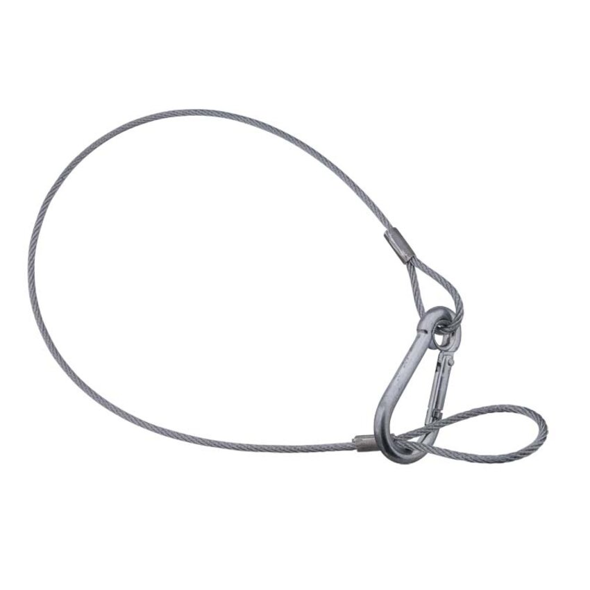 8 stuks Safetykabel 50 cm met karabijnhaak voor verlichting en truss