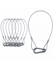 8 pcs safety cable 50 cm with snap hook for lighting and truss