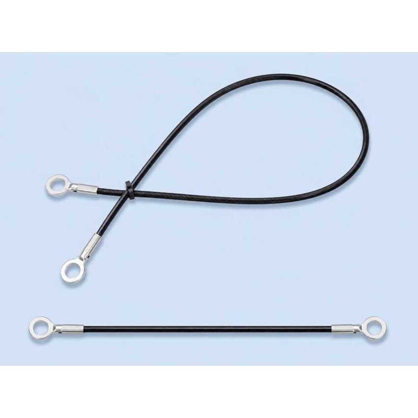 Safetycables black 50cm with loops