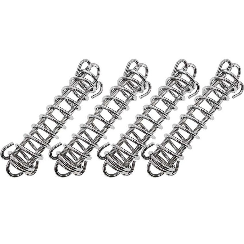 Stainless Steel Tension Spring 92 mm, Pack of 4 – Strain Relief for Wire Rope, Shade Sails and Tents