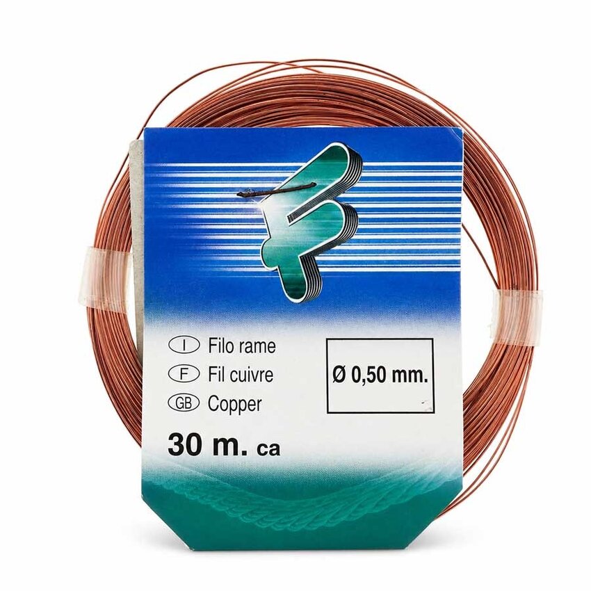 Copper Wire 0.50 mm on Roll – 30 Metres Flexible Copper Wire for Hobby, Decoration and DIY