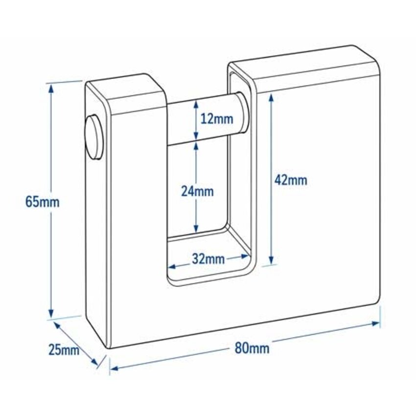 Panzerblockschloss 80mm Equal Lock