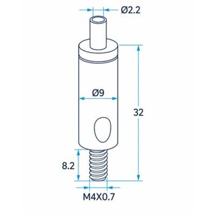 Verstellbarer verchromter Kabelgripper für Stahlseil-Aufhängungssystem M4