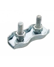 Duplex staalkabelklem 8 mm verzinkt – dubbele plaatklem met 2 bouten
