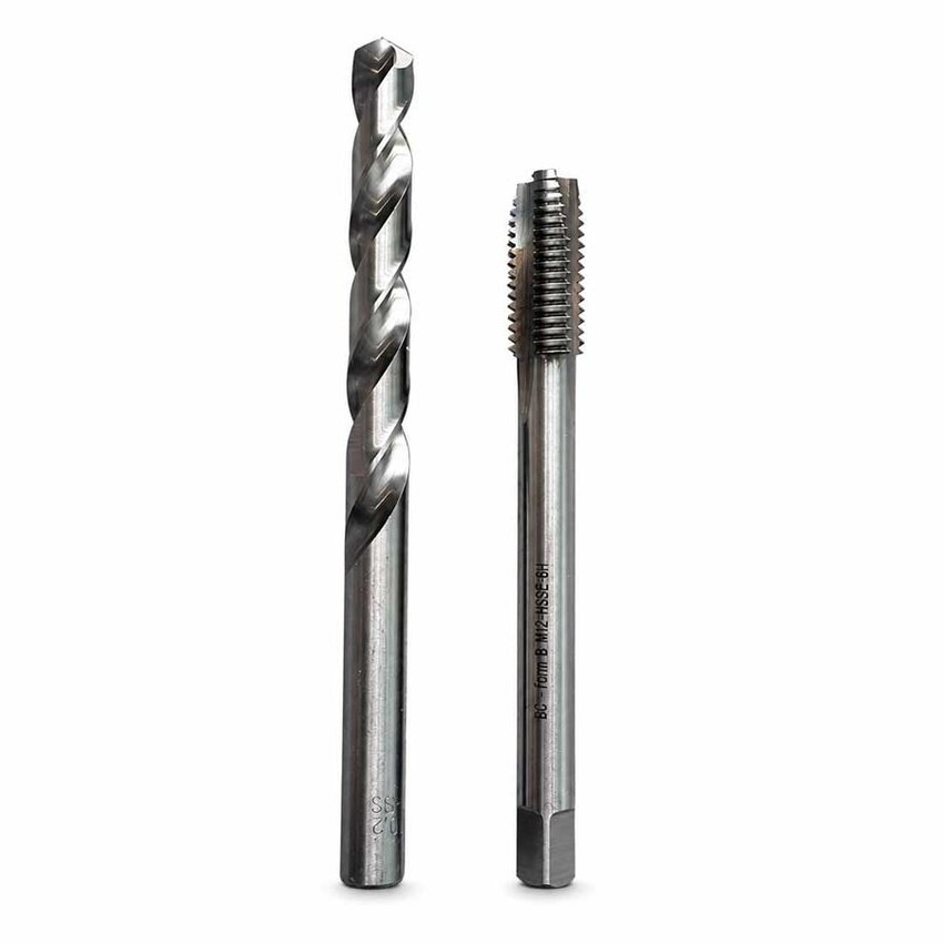 Bohrcraft Maschinengewindebohrer-Set HSS-E M3–M12 mit 7 Spiralbohrern – 14-teilig