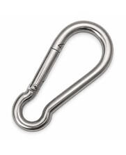 Feuerwehr Karabinerhaken Edelstahl Niro rostfrei 4x40