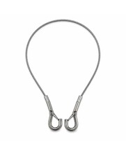 304 stainless steel cable, 65 cm, with spring clips and hooks – 1.5 mm
