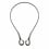RVS-304-Stahlseil, 65 cm, mit Federclips und Haken – 1,5 mm