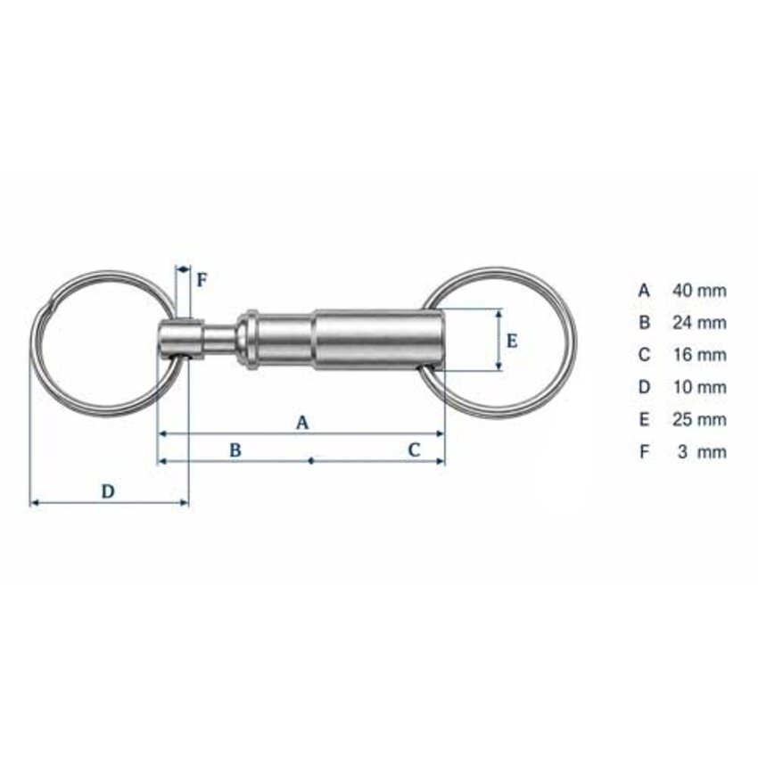 Deelbare sleutelhanger - sleutelkoppeling