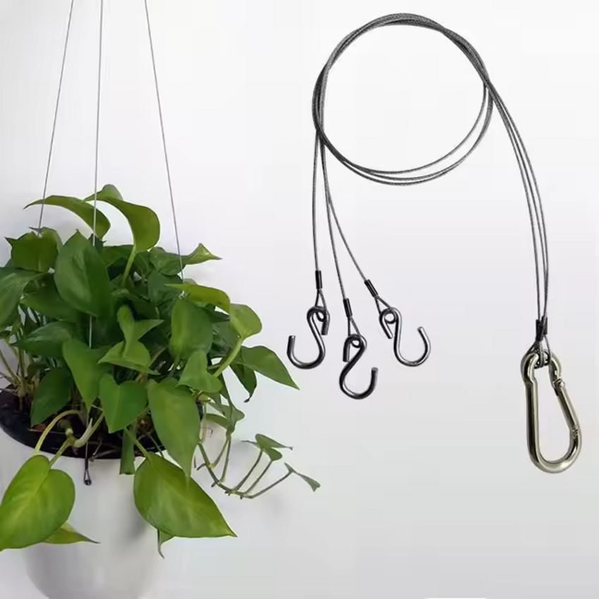 Flower pot Flower box planter ophangset with 3 cables