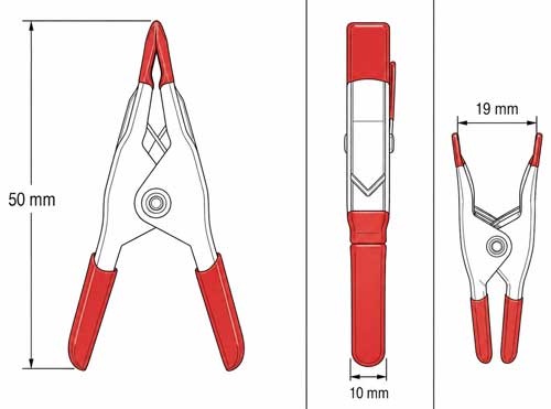 Benson Mini Tarpaulin Clip 5 cm dimensions