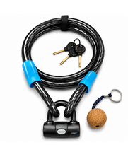 Cable lock Art & VBV tested 5 meters long - with clamp Cobalt