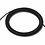 Schwarzes Stahlseil mit Endstopp, 1,2 mm dick und 2 Meter