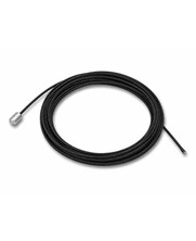 Schwarzes Stahlseil mit Endstopp, 1,2 mm dick und 5 Meter