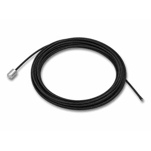 Technx Schwarzes Stahlseil 1,2 mm mit Endstopp 5m