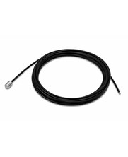 Zwarte staalkabel 1,2 mm x 5 m met eindstop – nylon mantel
