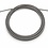 Steel cable with fixed J-hook, 1.5 mm Ø, 150 cm, hook thickness 4 mm