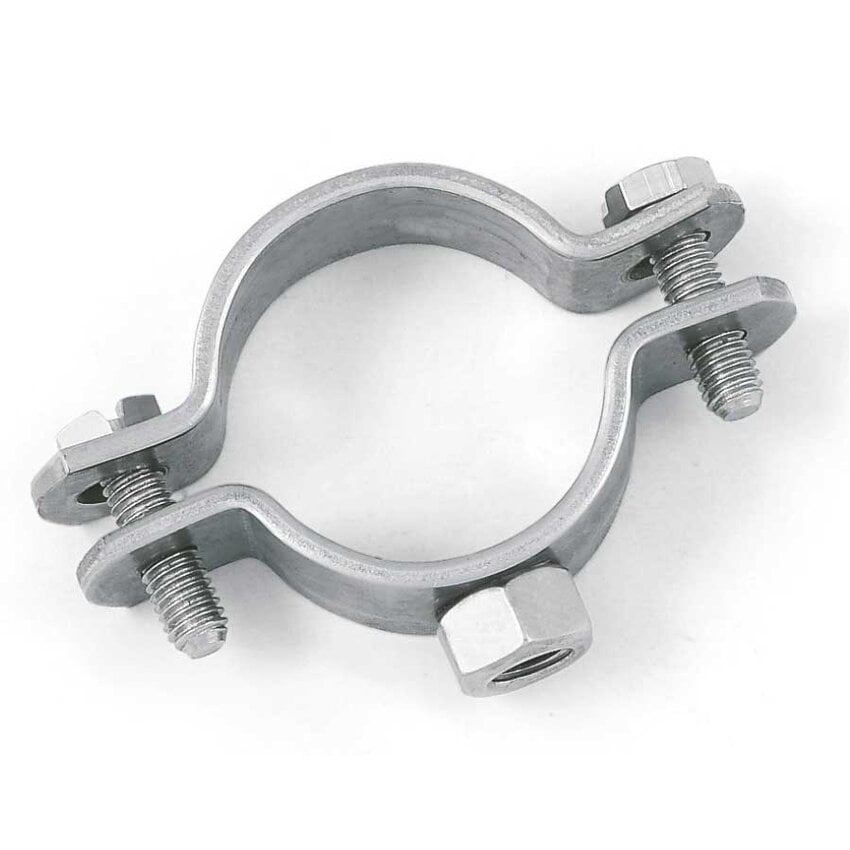 Stainless Steel Pipe Clamp 16–24 mm with Threaded Nut   M8