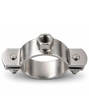 Edelstahl Rohrschelle 16–24 mm mit Gewindemutter  M8