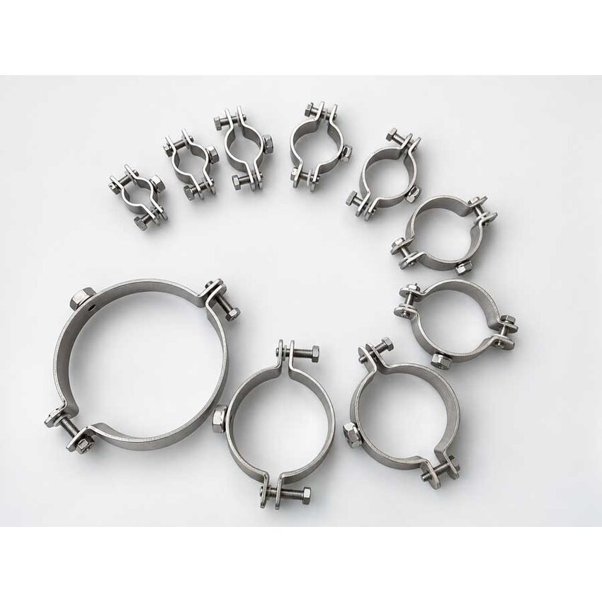 RVS buisklem 20-27 mm met draadmoer M8