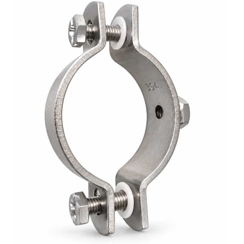 RVS buisklem 20-27 mm met draadmoer M8
