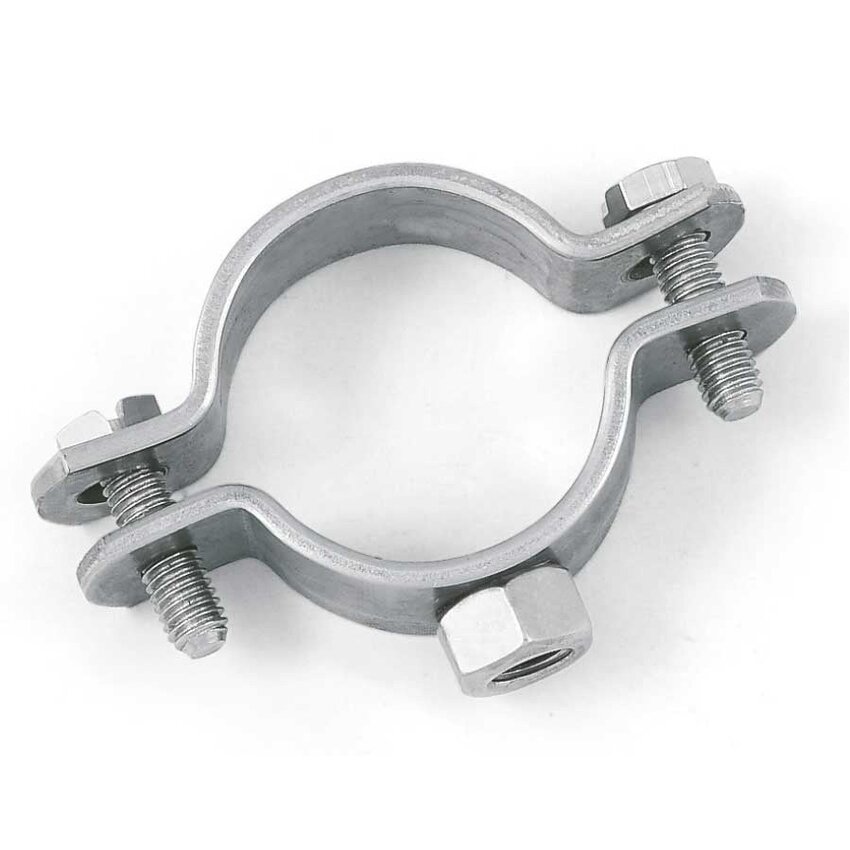 RVS buisklem 70-77 mm met draadmoer M10