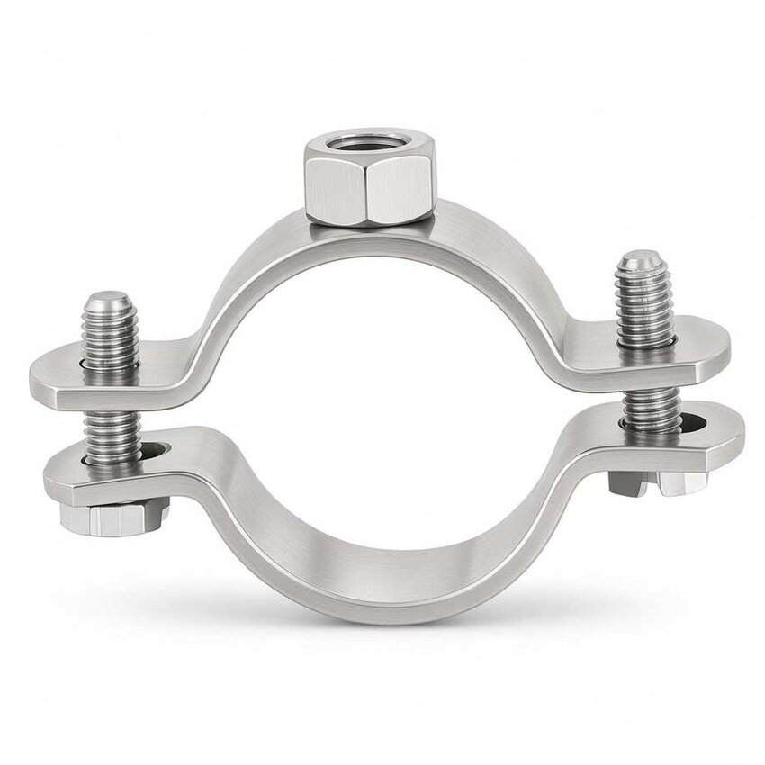 RVS buisklem 20-27 mm met draadmoer M8