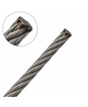 RVS staalkabel 2,5mm 1,5 meter  thermisch gelast – tegen rafelen, RVS 304