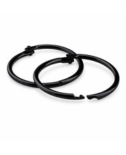 Blatt Binder Schwarz Ringe lose Buchring Schlüsselring 45mm