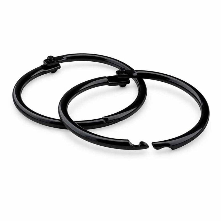 Blatt Binder Schwarz Ringe lose Buchring Schlüsselring 45mm