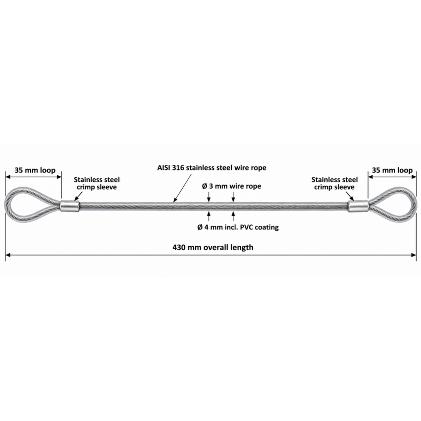 Tailor made Wire Rope with loop